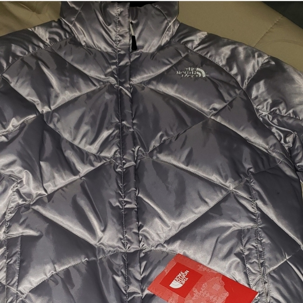 The North Face Silver Puffer Jacket